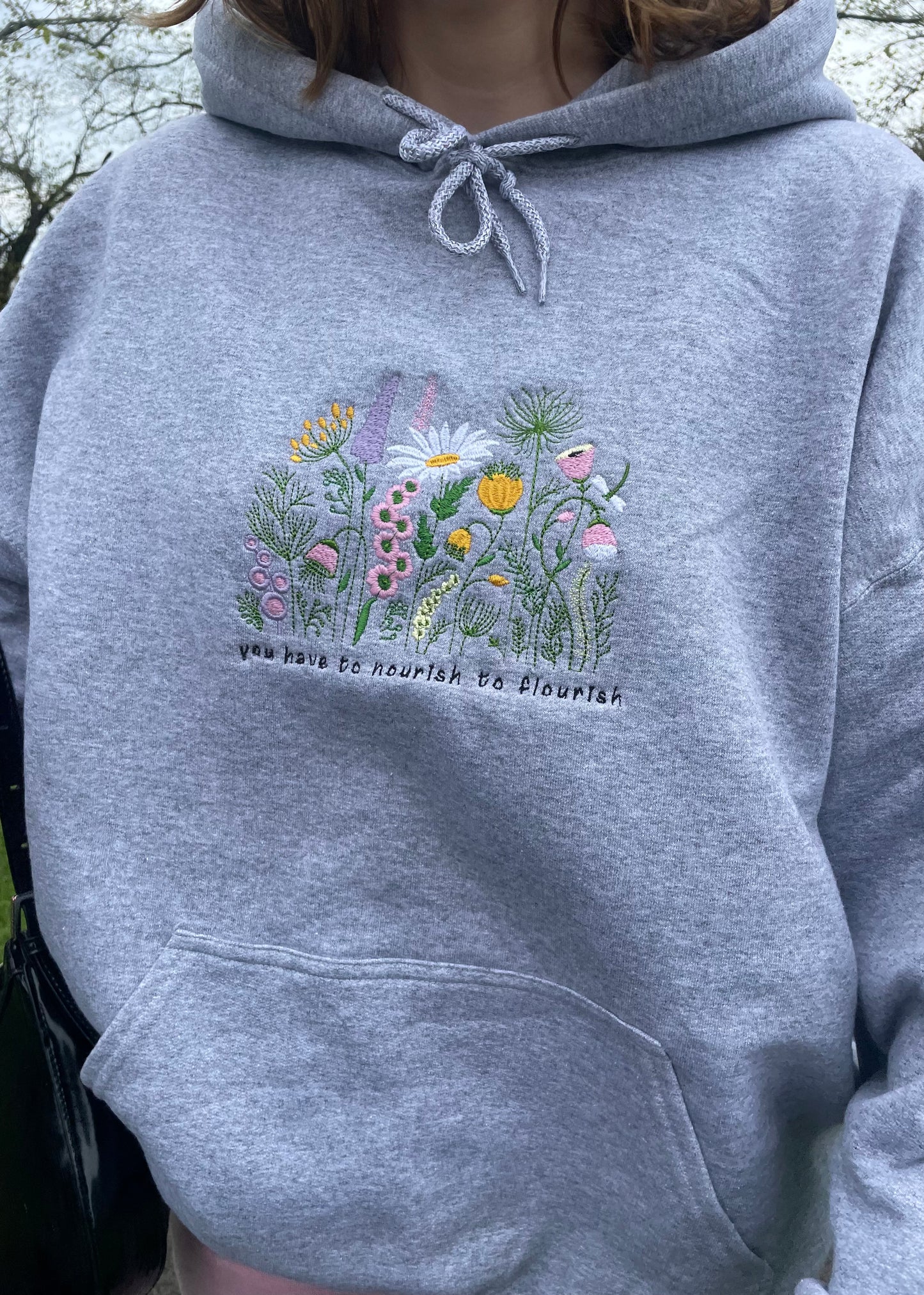 Nourish to flourish hoodie